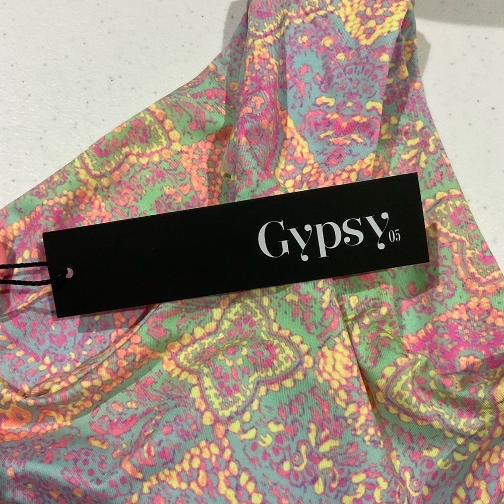 Gypsy 05 Crisscross Side Detail Colorful Patterned Bikini Bottom - Picture 6 of 9